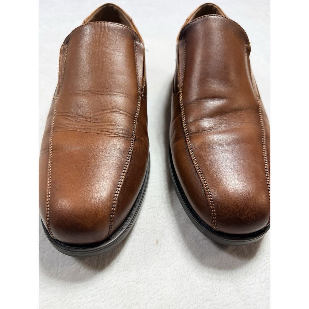 Florsheim Men's Medfield Bike Toe Slip Loafer Dress Shoe, Cognac, Size 9.5 EEE